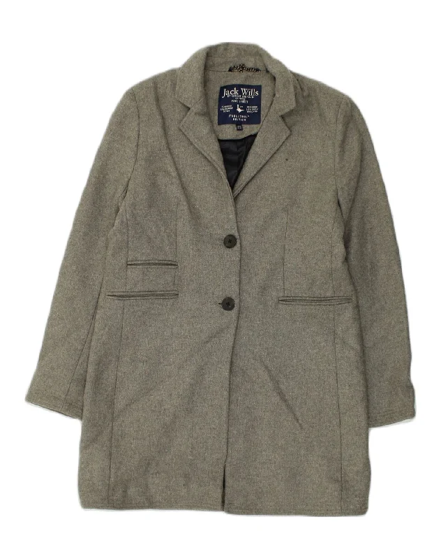 Women's Plus-Size Apparel JACK WILLS Womens Overcoat UK 14 Large Grey Wool