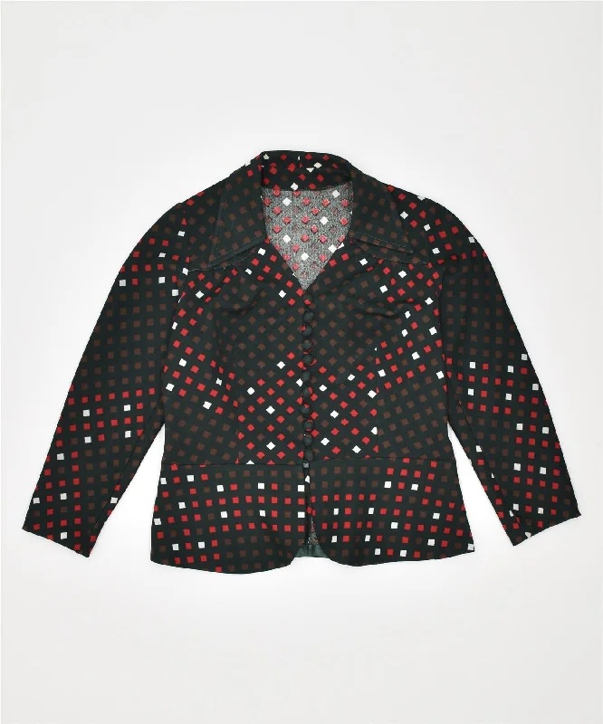Women's Clothes And Apparel VINTAGE Womens 11 Button Blazer Jacket UK 14 Large Green Geometric Women's Clothes And Apparel VINTAGE Womens 11 Button Blazer Jacket UK 14 Large Green Geometric
