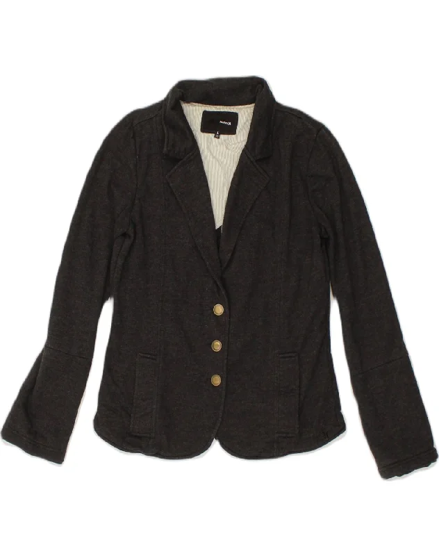 Modern Women's Fashion with Vintage Touches HURLEY Womens 3 Button Blazer Jacket UK 16 Large Grey Cotton Modern Women's Fashion with Vintage Touches HURLEY Womens 3 Button Blazer Jacket UK 16 Large Grey Cotton