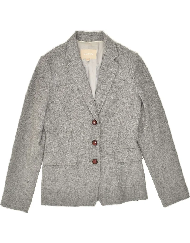 Chic Women's Outfit BANANA REPUBLIC Womens 3 Button Blazer Jacket US 6 Medium Grey Wool Chic Women's Outfit BANANA REPUBLIC Womens 3 Button Blazer Jacket US 6 Medium Grey Wool