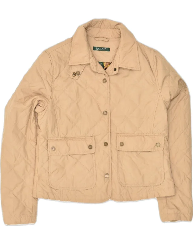 Women's Formal Apparel RALPH LAUREN Womens Petite Quilted Jacket UK 14 Medium Beige Polyester Women's Formal Apparel RALPH LAUREN Womens Petite Quilted Jacket UK 14 Medium Beige Polyester