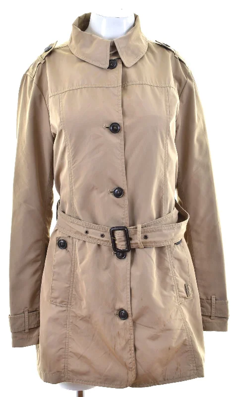 Minimalist Women's Fashion Clothing WOOLRICH Womens Military Coat EU 44 Large Beige