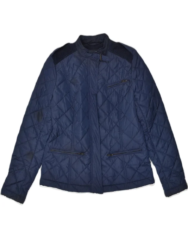 Women's Vintage Attire FRENCH CONNECTION Womens Quilted Jacket UK 12 Medium Navy Blue Polyester Women's Vintage Attire FRENCH CONNECTION Womens Quilted Jacket UK 12 Medium Navy Blue Polyester
