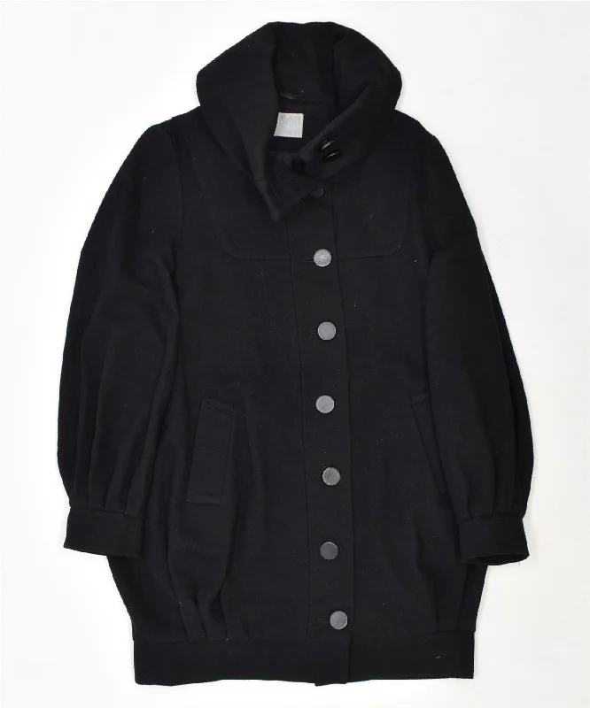 Easygoing Women's Style OASIS Womens Overcoat UK 12 Medium Black Wool