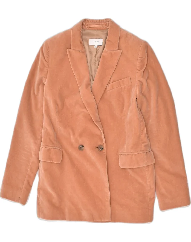 Women's Seasonal Clothes REISS Womens Double Breasted Velvet Overcoat UK 10 Small Pink Cotton Women's Seasonal Clothes REISS Womens Double Breasted Velvet Overcoat UK 10 Small Pink Cotton