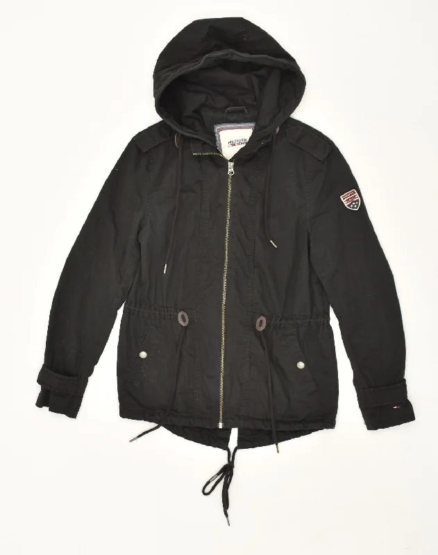 Women's Trendy Outfits TOMMY HILFIGER Womens Hooded Military Jacket UK 6 XS Black Cotton Women's Trendy Outfits TOMMY HILFIGER Womens Hooded Military Jacket UK 6 XS Black Cotton