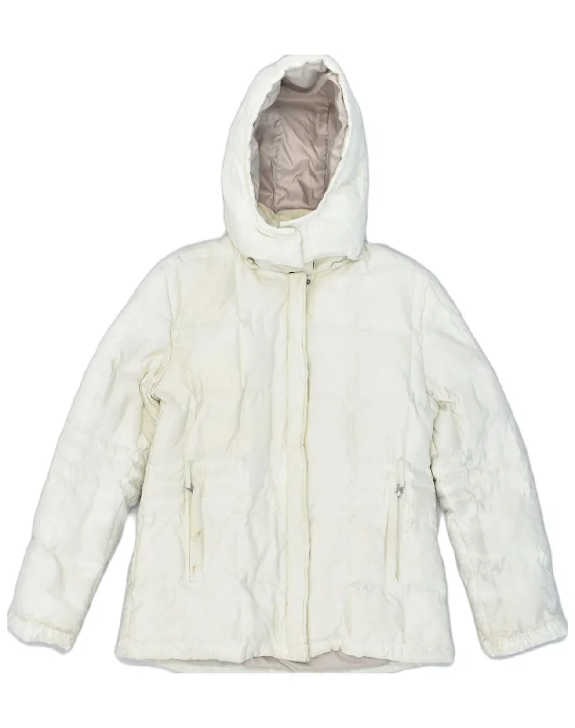 Chic Women's Clothing Online FILA Womens Hooded Padded Jacket UK 14 Large White Cotton Chic Women's Clothing Online FILA Womens Hooded Padded Jacket UK 14 Large White Cotton