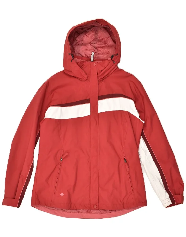 Women's Comfortable Apparel COLUMBIA Womens Hooded Windbreaker Jacket UK 14 Medium Red Colourblock Women's Comfortable Apparel COLUMBIA Womens Hooded Windbreaker Jacket UK 14 Medium Red Colourblock
