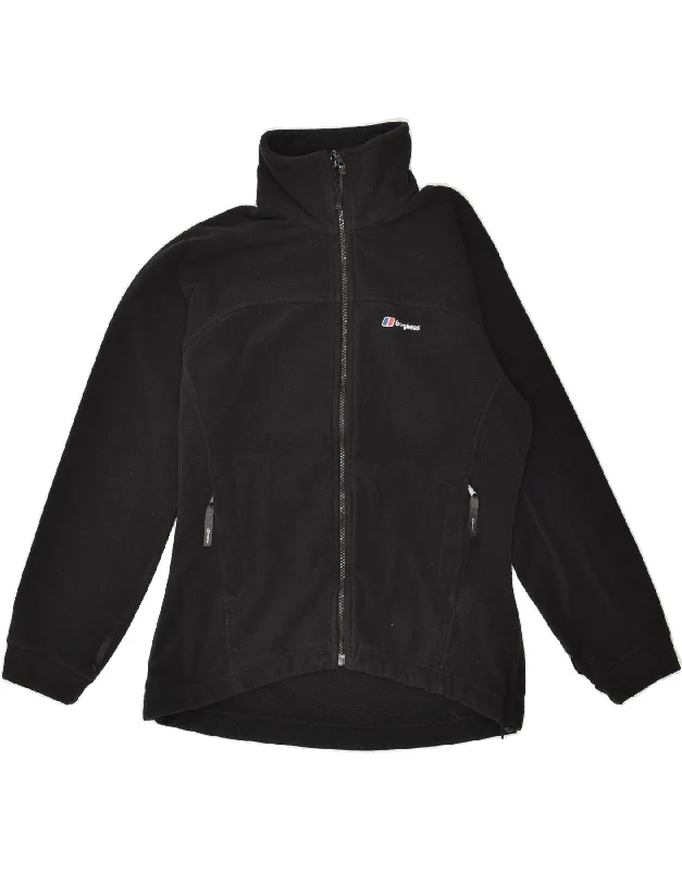 Laid-Back Elegance BERGHAUS Womens Fleece Jacket US 10 Large Black Polyester