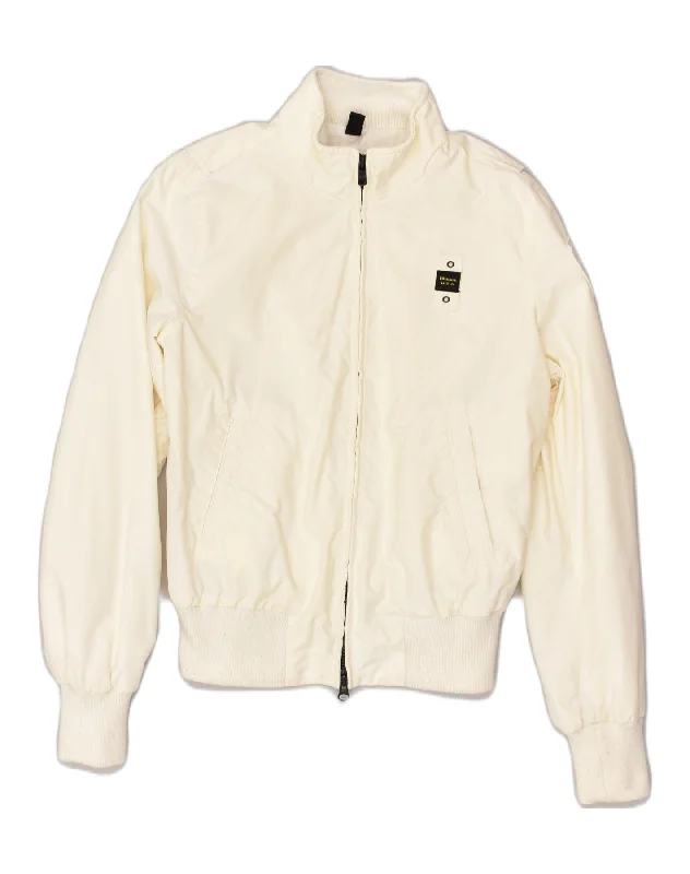 Women's Floral Print Outfit BLAUER Womens Bomber Jacket UK 14 Medium Beige Nylon