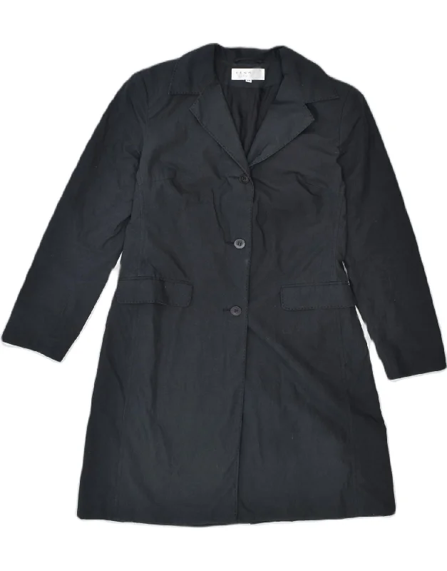 Women's Casual Attire HENNES Womens Trench Coat EU 36 Small Black Cotton
