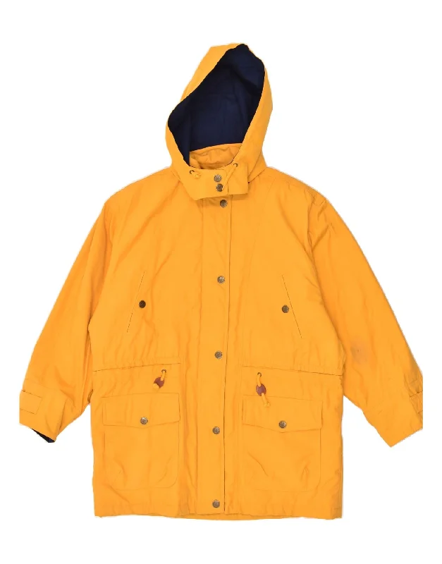 Vintage Fashion LONDON FOG Womens Hooded Windbreaker Coat US 16 2XL Yellow