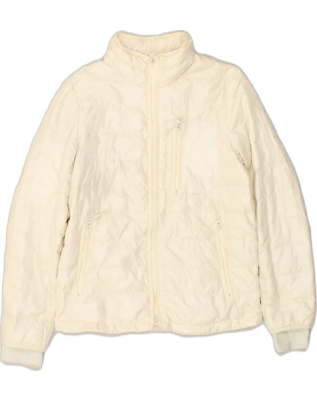 Women's Holiday Clothing J. CREW Womens Padded Jacket UK 10 Small Off White Nylon