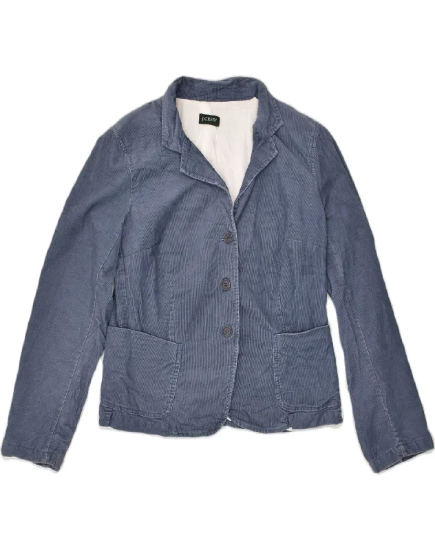 Relaxed Fashion J. CREW Womens 3 Button Corduroy Blazer Jacket UK 14 Large Blue
