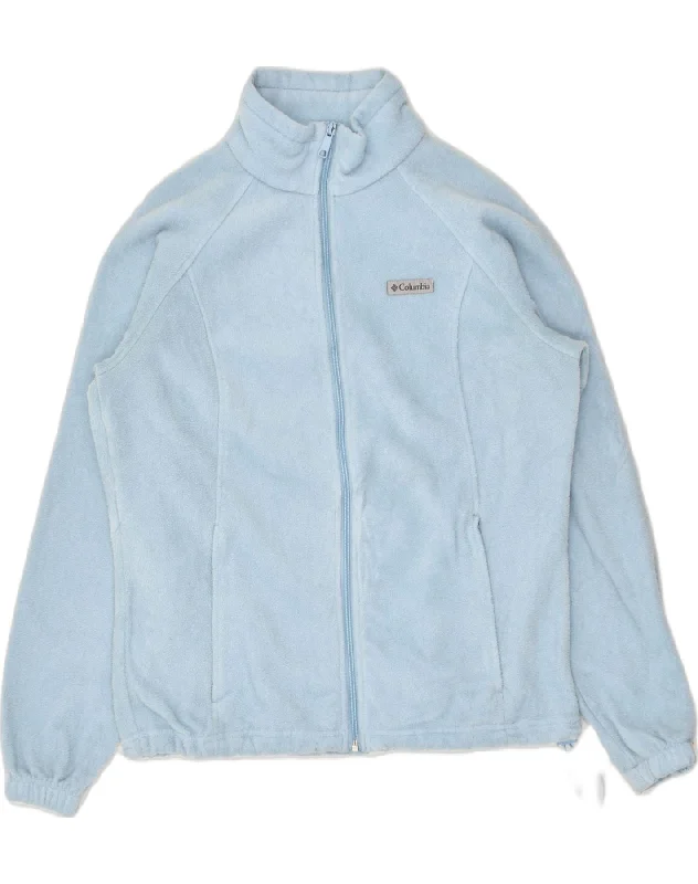 Women's Athletic Outfit COLUMBIA Womens Fleece Jacket UK 16 Large Blue Polyester
