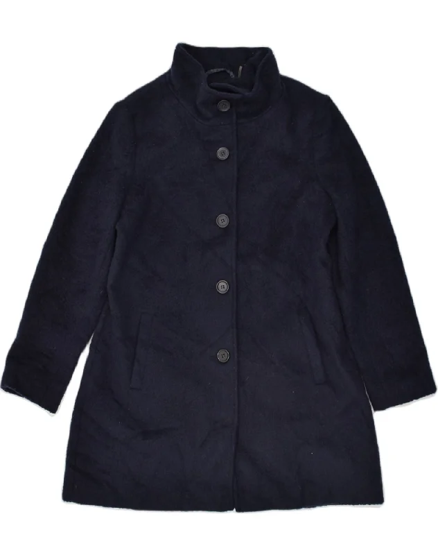 Women's Elegant Apparel DKNY Womens Overcoat US 14 XL Navy Blue Polyester