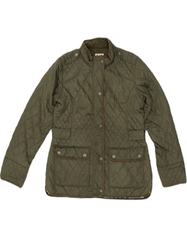 Women's Clothes And Apparel J. CREW Womens Quilted Jacket UK 12 Medium Khaki Polyester Women's Clothes And Apparel J. CREW Womens Quilted Jacket UK 12 Medium Khaki Polyester