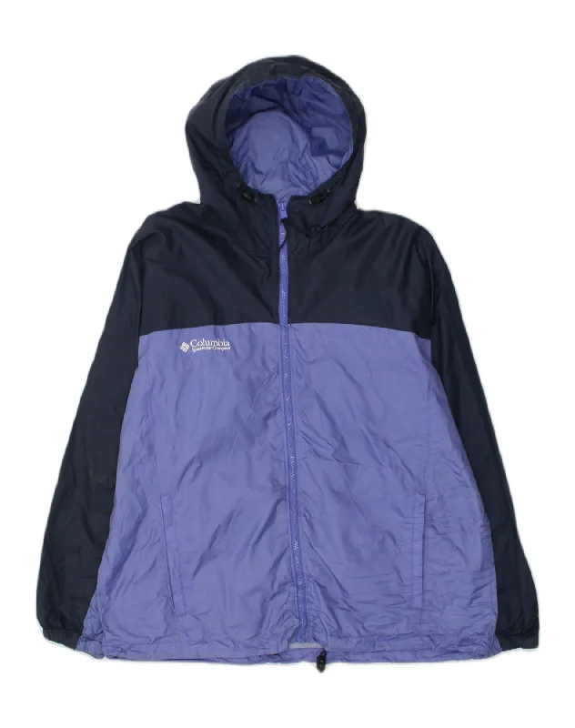 Women's Professional Apparel COLUMBIA Womens Hooded Rain Jacket UK 16 Large Purple Colourblock Women's Professional Apparel COLUMBIA Womens Hooded Rain Jacket UK 16 Large Purple Colourblock