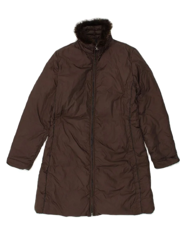Women's Timeless Attire MONCLER Womens Padded Coat Size 4 XL Brown Polyester