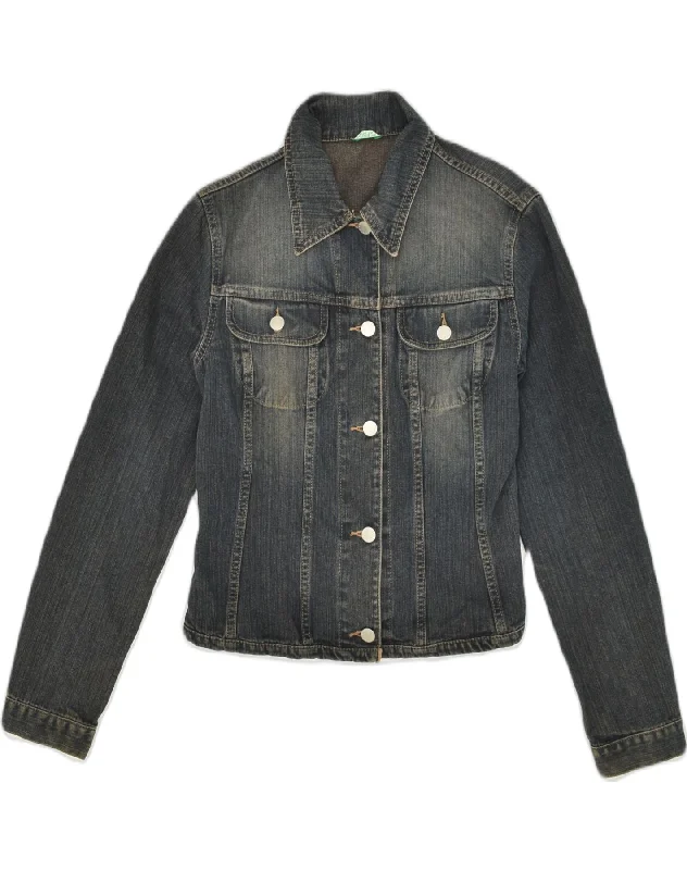 Outfits For Women BENETTON Womens Denim Jacket UK 10 Small Blue Cotton
