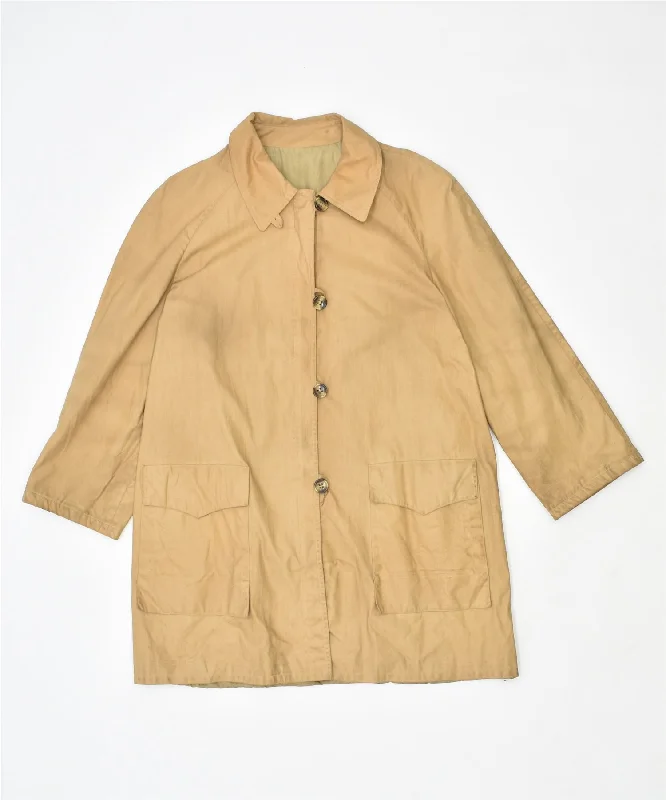 Women's Clothing Stores SALCO Womens Overcoat UK 14 Large Yellow Vintage