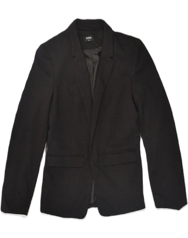 Casual Style for Busy Women OASIS Womens 1 Button Blazer Jacket UK 8 Small Black Polyester Casual Style for Busy Women OASIS Womens 1 Button Blazer Jacket UK 8 Small Black Polyester
