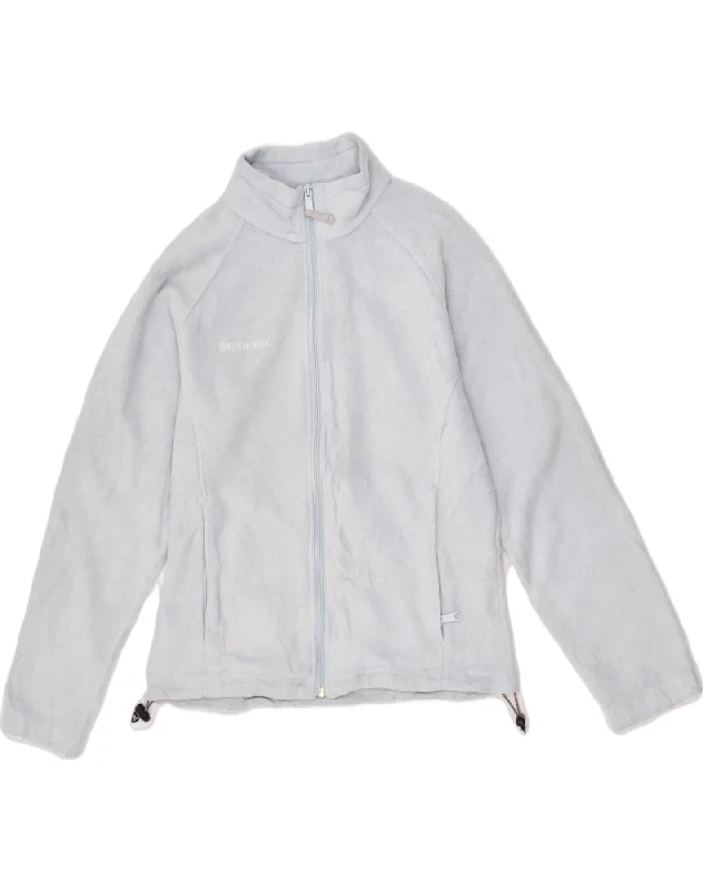 Limited Time Offer COLUMBIA Womens Fleece Jacket UK 14 Medium Grey Polyester