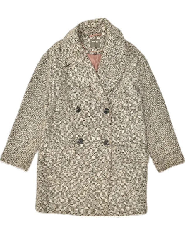 Women's Seasonal Fashion Trends OASIS Womens Oversized Double Breasted Coat UK 6 XS Grey Flecked Polyester Women's Seasonal Fashion Trends OASIS Womens Oversized Double Breasted Coat UK 6 XS Grey Flecked Polyester
