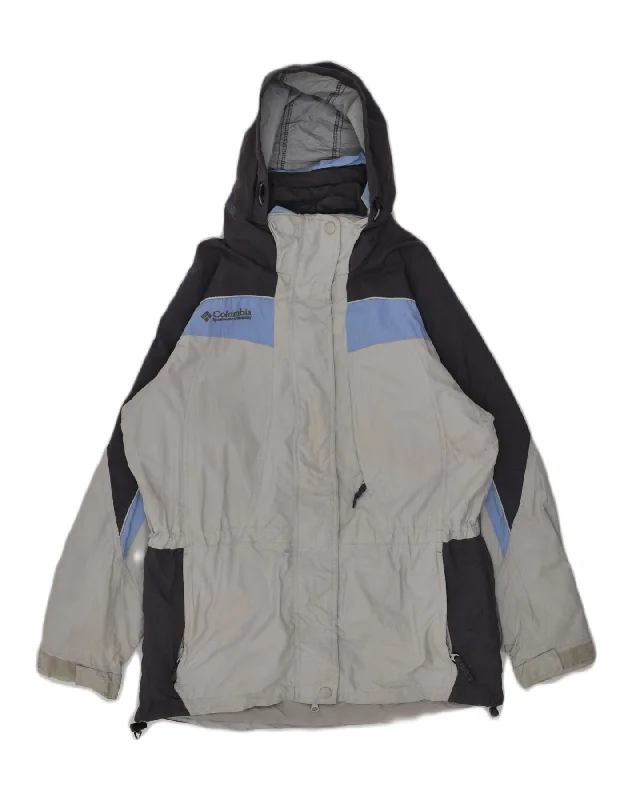 Best Boutiques Online COLUMBIA Womens Hooded Windbreaker Jacket UK 14 Medium Grey Colourblock Best Boutiques Online COLUMBIA Womens Hooded Windbreaker Jacket UK 14 Medium Grey Colourblock
