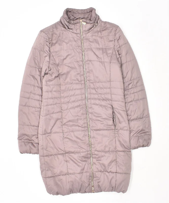 Women's Comfortable Apparel TRUSSARDI Womens Padded Coat IT 38 XS Purple Polyester
