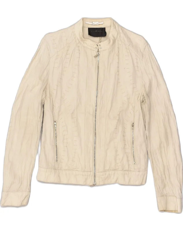 Timeless Classics RICHMOND Womens Bomber Jacket UK 18 XL Beige Cotton