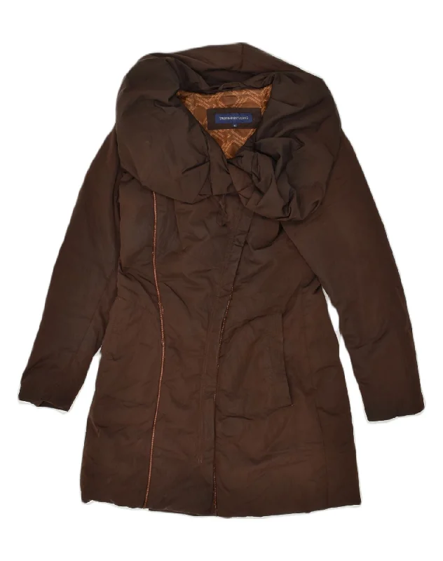 Women's Loungewear Clothes TRUSSARDI Womens Padded Coat IT 42 Medium Brown Polyester Women's Loungewear Clothes TRUSSARDI Womens Padded Coat IT 42 Medium Brown Polyester
