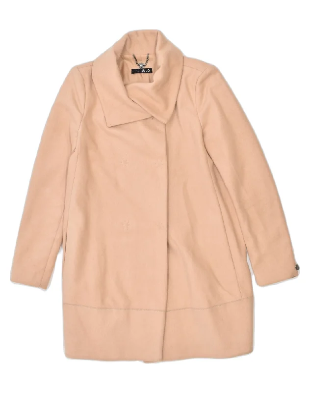 Stylish Outerwear Clothes For Women LIU JO Womens Overcoat IT 40 Small Beige Wool