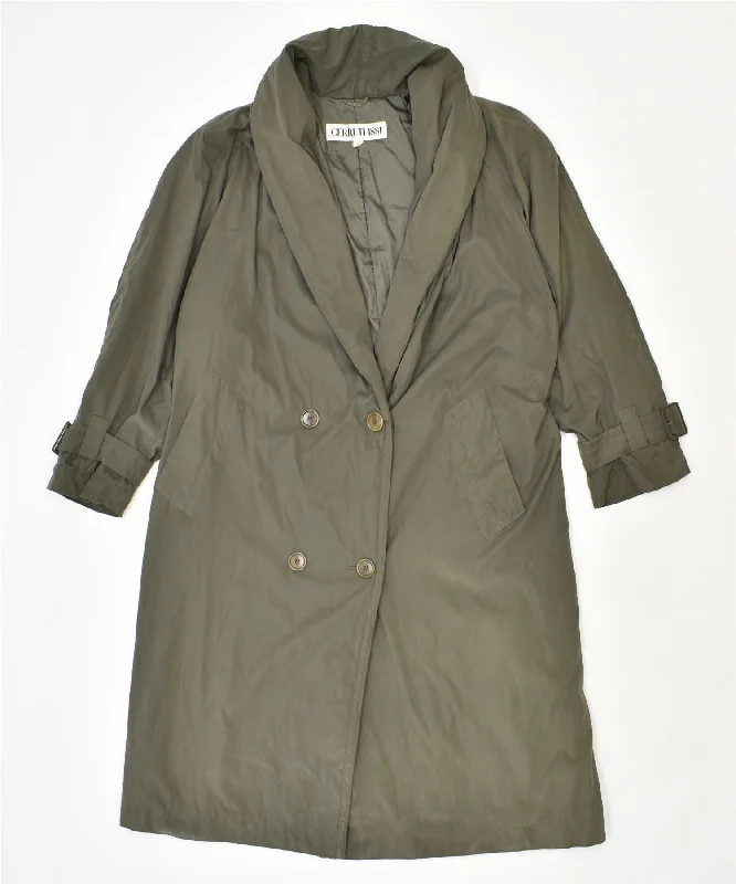 New Arrival Discount CERRUTI Womens Oversized Overcoat IT 38 XS Khaki Polyester Vintage New Arrival Discount CERRUTI Womens Oversized Overcoat IT 38 XS Khaki Polyester Vintage