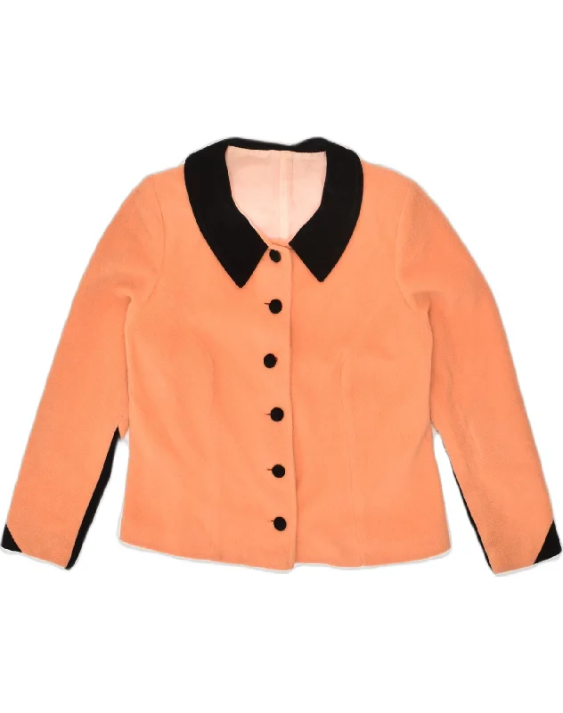 Trendy Women's Apparel VINTAGE Womens 6 Button Blazer Jacket UK 14 Large Orange