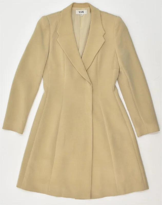 Fashionable Women's Clothing VINTAGE Womens Overcoat IT 40 Small Beige Acetate