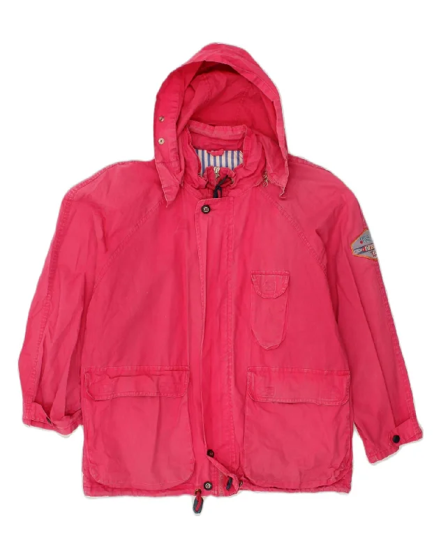 Plus Size Women Wear THINK PINK Womens Hooded Windbreaker Jacket IT 44 Medium Pink Cotton Plus Size Women Wear THINK PINK Womens Hooded Windbreaker Jacket IT 44 Medium Pink Cotton