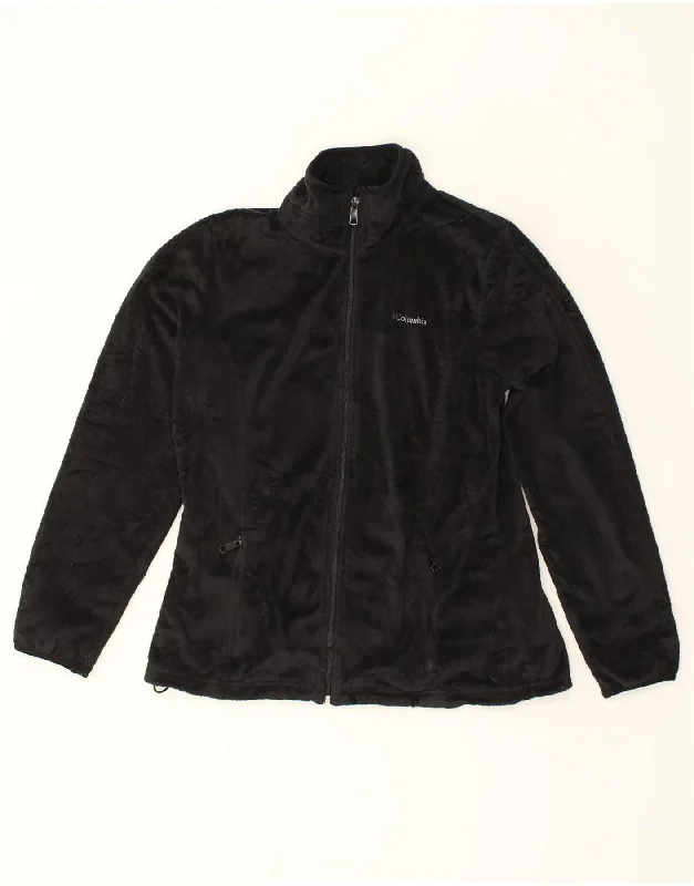 Women's Trendy Outfits COLUMBIA Womens Fleece Jacket UK 16 Large Black Polyester