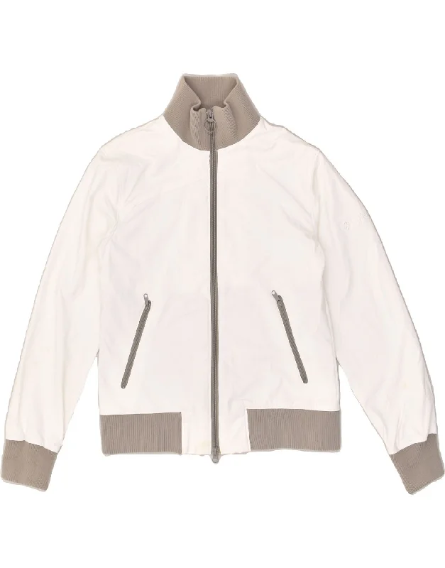 Clothes For Sale COLUMBIA Womens Bomber Jacket UK 10 Small White Polyester