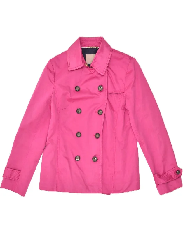 Plus Size Women's Fashion BANANA REPUBLIC Womens Pea Coat UK 10 Small Pink Cotton