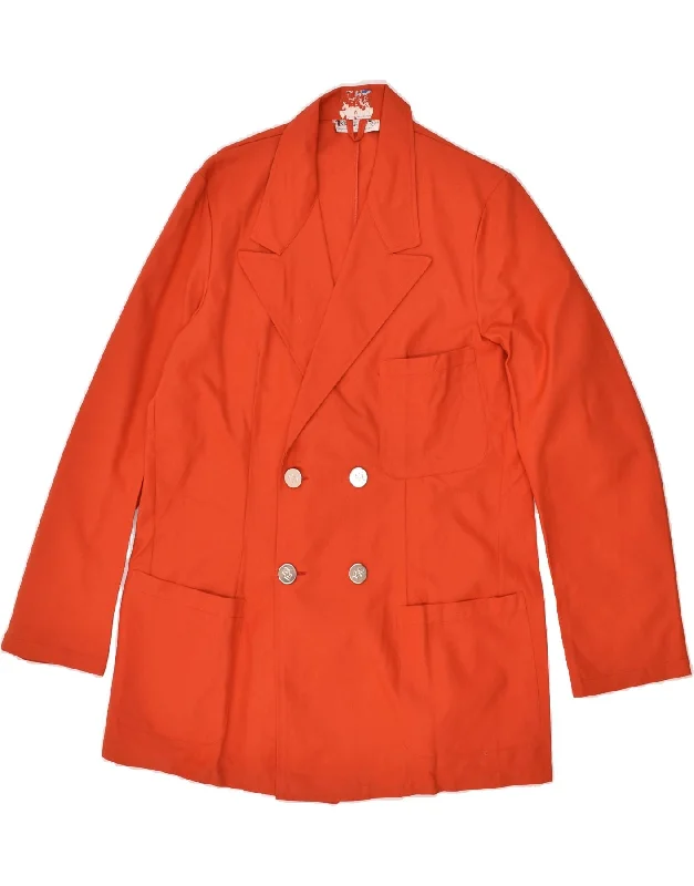 Women's Occasion Wear Clothing VINTAGE Womens Double Breasted Blazer Jacket UK 14 Medium Orange Women's Occasion Wear Clothing VINTAGE Womens Double Breasted Blazer Jacket UK 14 Medium Orange