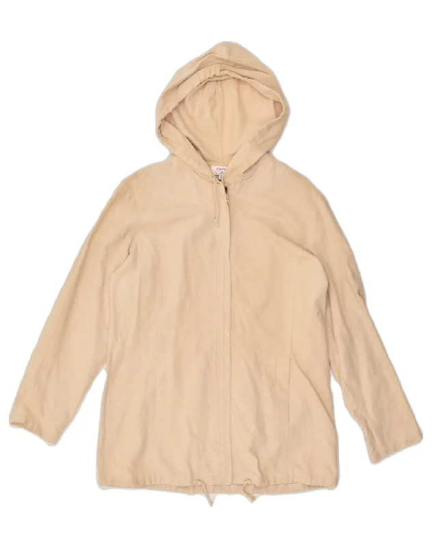 Designer Women's Fashion Online CHERIE Womens Hooded Bomber Jacket IT 42 Medium Beige Designer Women's Fashion Online CHERIE Womens Hooded Bomber Jacket IT 42 Medium Beige