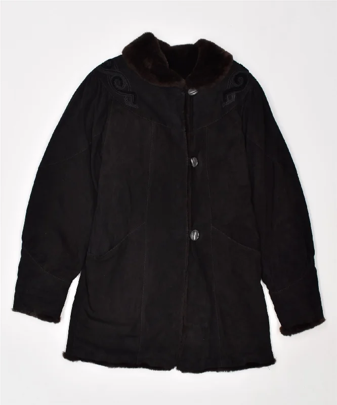 Stylish Women's Outfit LINEA FONTANI Womens Reversible Shearling Jacket IT 44 Medium Black Stylish Women's Outfit LINEA FONTANI Womens Reversible Shearling Jacket IT 44 Medium Black