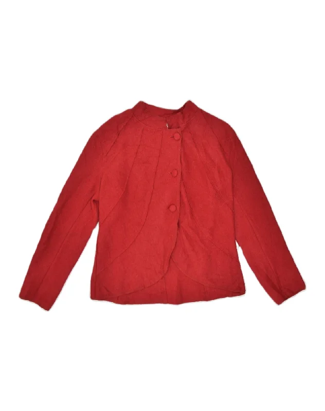 Chic Clothes For Women ORVIS Womens Knit 3 Button Blazer Jacket UK 14 Medium Red Wool Chic Clothes For Women ORVIS Womens Knit 3 Button Blazer Jacket UK 14 Medium Red Wool