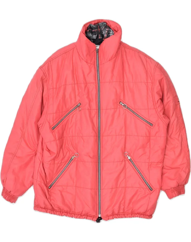 Fashionable Tops for Women VINTAGE Womens Utility Jacket IT 48 XL Pink Nylon
