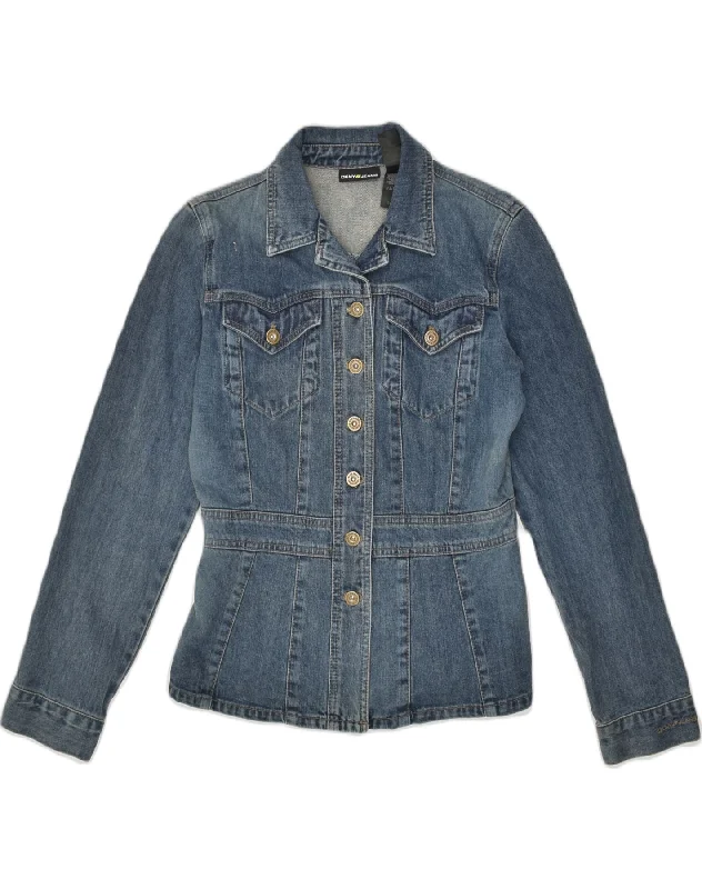 Women's Holiday Attire DKNY Womens Denim Jacket UK 12 Medium Blue