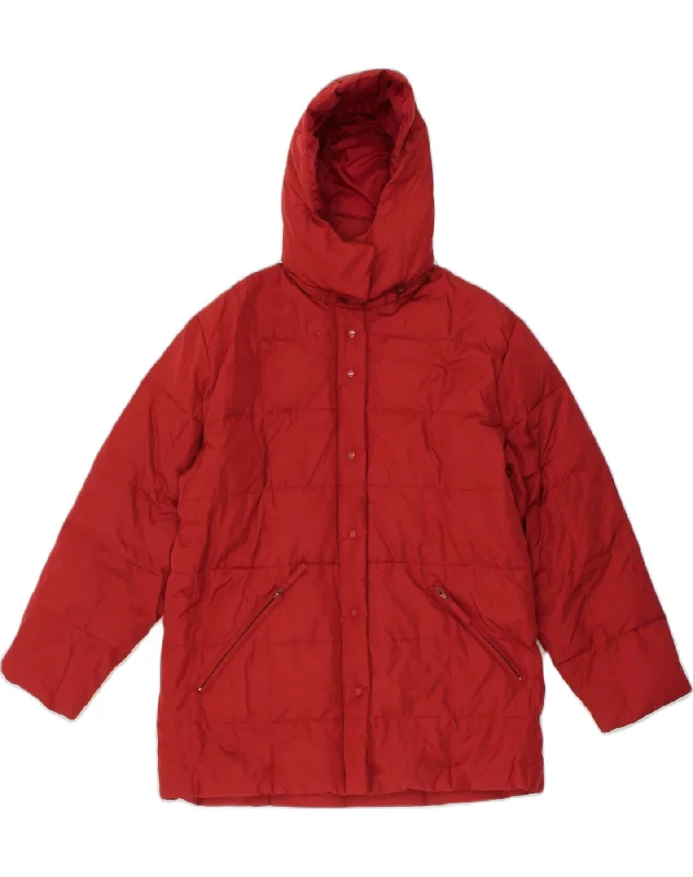 Women's Classic Attire SERGIO TACCHINI Womens Hooded Windbreaker Coat IT 46 Large Red Polyester Women's Classic Attire SERGIO TACCHINI Womens Hooded Windbreaker Coat IT 46 Large Red Polyester