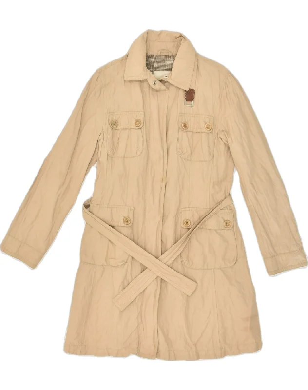 Plus-Size Women's Clothing HENRY COTTONS Womens Overcoat IT 44 Medium Beige Nylon