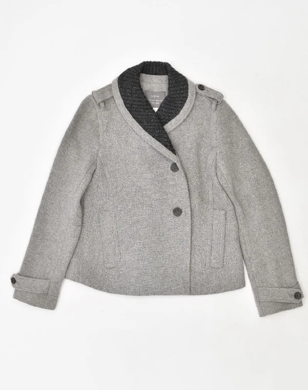 Comfortable Women's Apparel J. CREW Womens Pea Coat US 4 Small Grey Wool