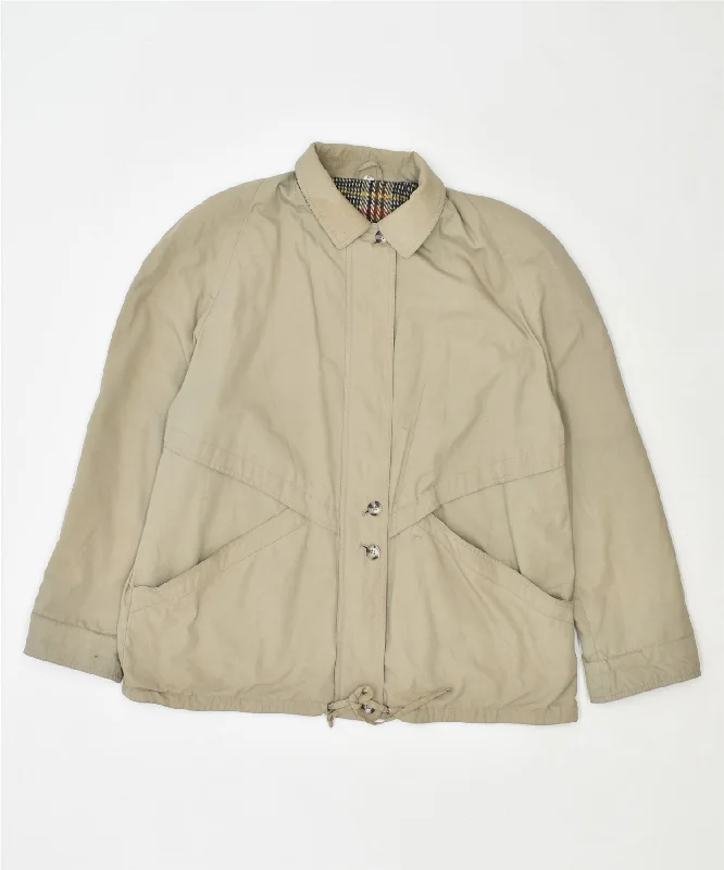 Clothes For Women VINTAGE Womens Overcoat UK 20 2XL Beige Polyester